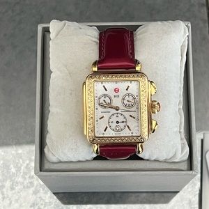 100% Authentic Michelle Gold-tone Deco Diamond Watch